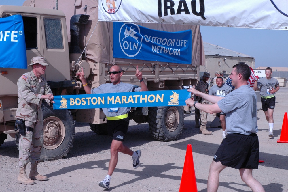 The winner of the Tallil Air Base/Boston Marathon