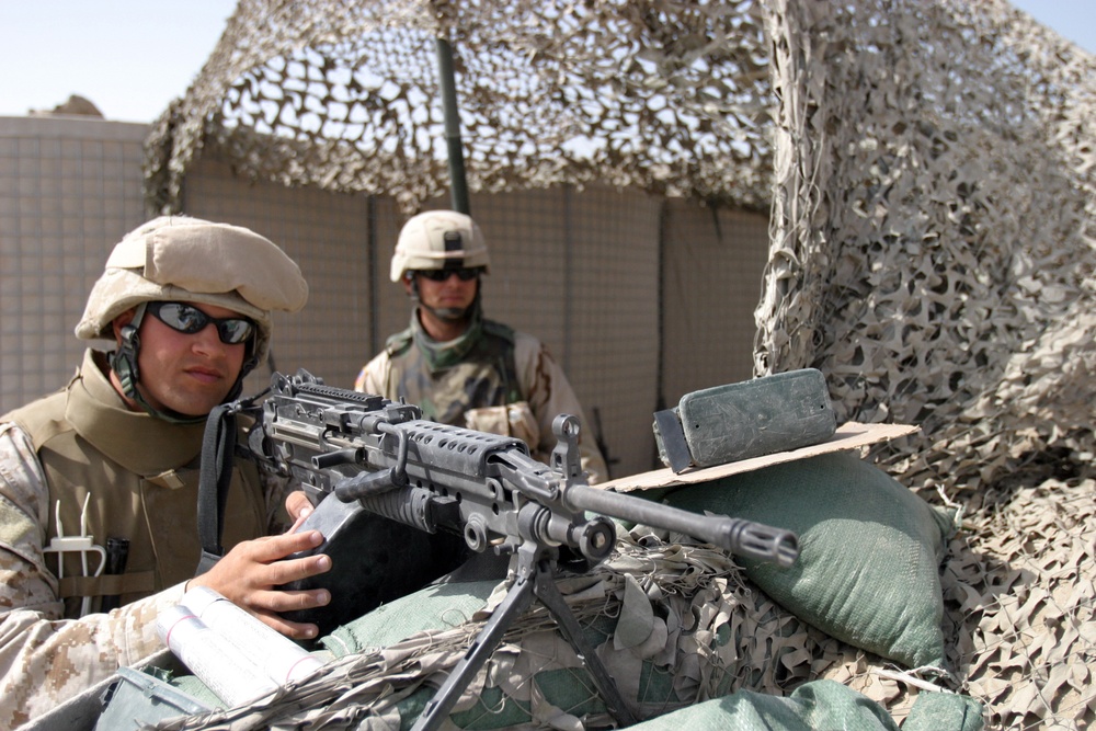 Corporal Kevin Boston keeps a vigilant watch