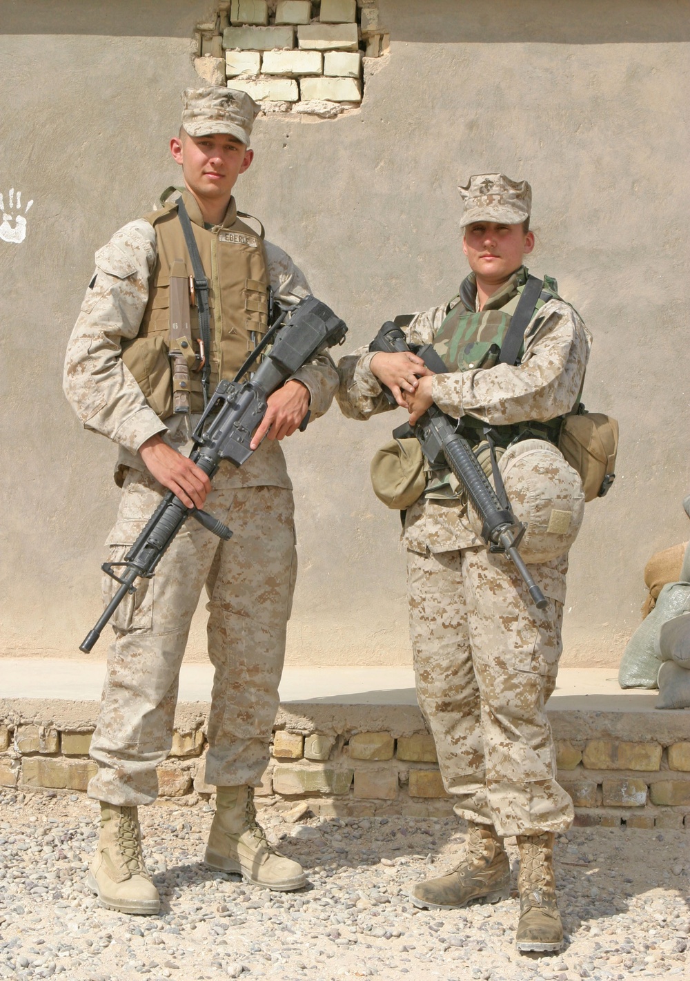 Lance Cpl. Scott Eberle and his sister Cpl. Nicole Eberle