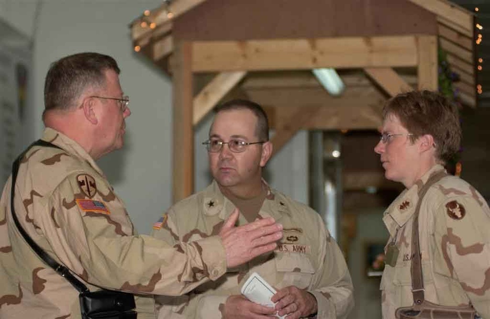 Maj. Gen. Shellito discuss the logistics of their mission