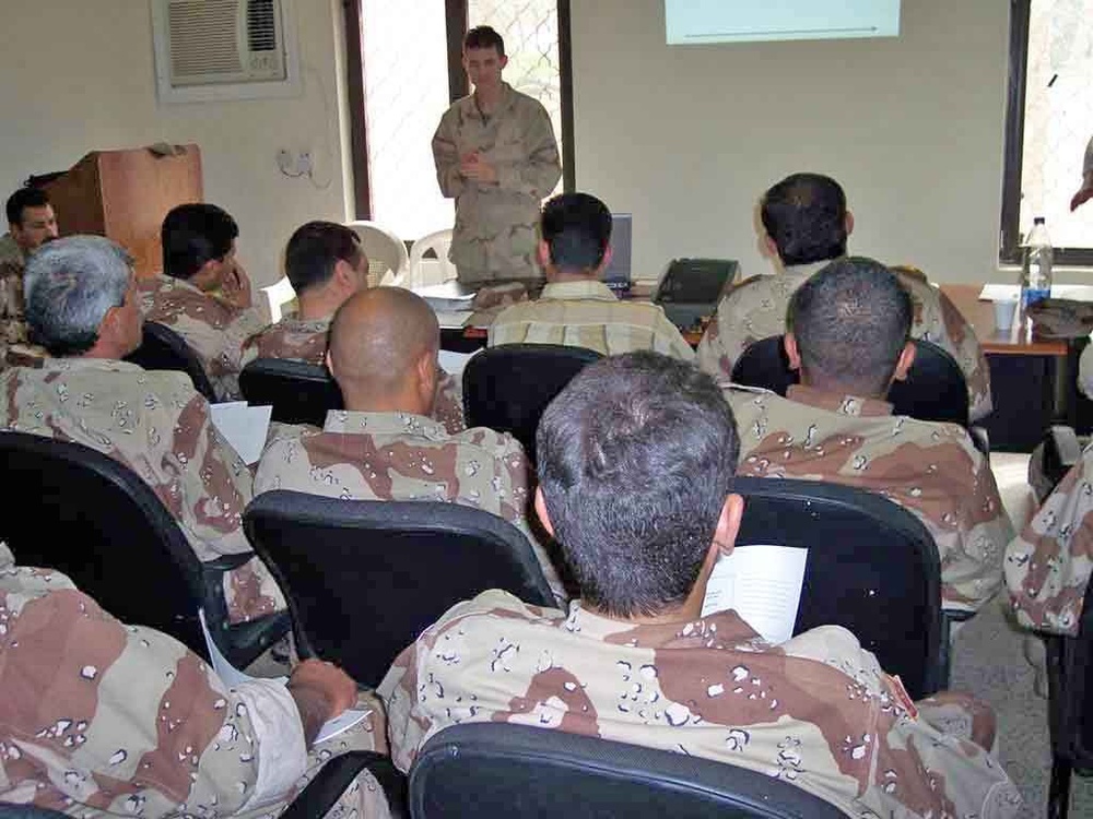 Capt. Lilly conducts training concerning human rights