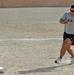 Richard M. Largo rounds third base to score