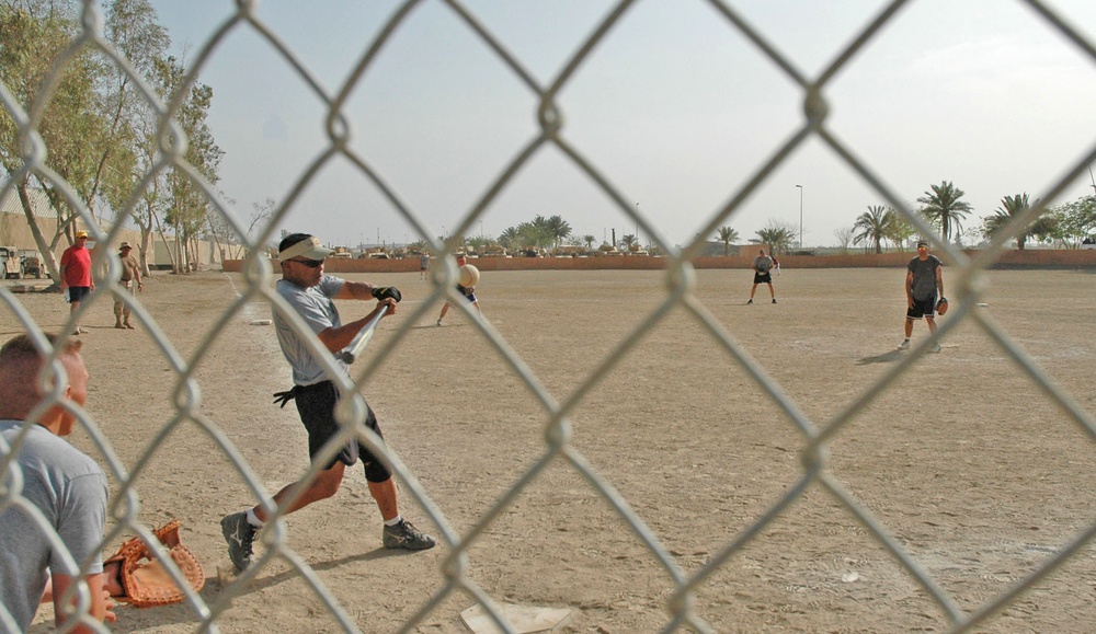 Left-centerfielder Fred Casticimo takes a cut at the ball