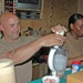 Sgt. 1st Class Rick Weiss prepares a batch of iced coffee