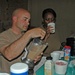 SFC Rick Weiss pours the first-ever batch of iced coffee