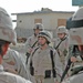 Maj. Sharon Shapiro gives a motivational speech to soldiers