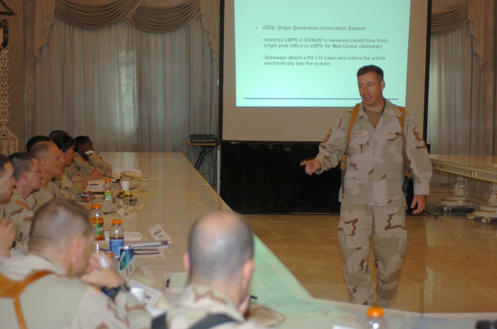 Master Sgt. Richards talks about military postal operations