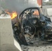 A car bomb burns itself out