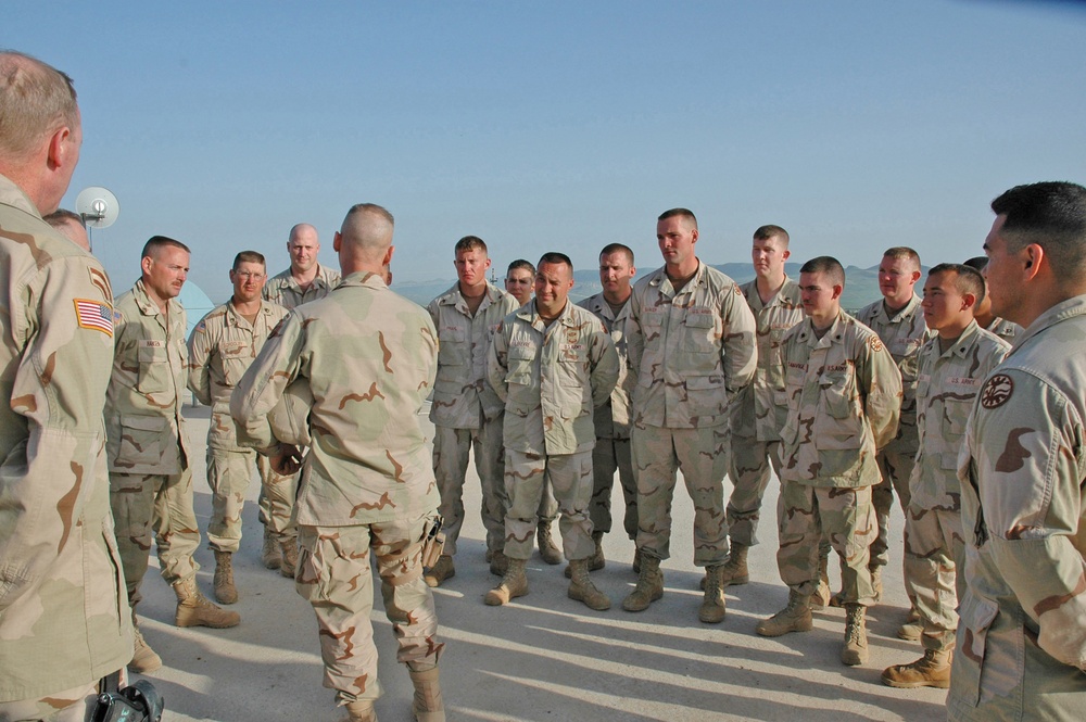 Sgt. Maj. Mellinger addresses Idaho Nation Guard Soldiers