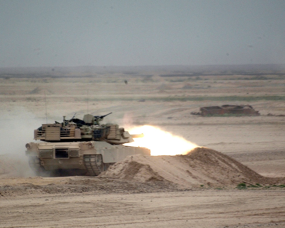 A Tank Commander engages a simulated sniper