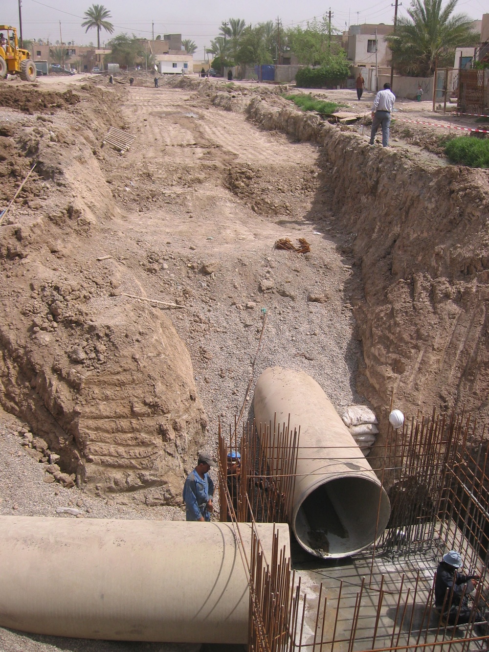 Construction continues on the Zafaraniya main sewage line