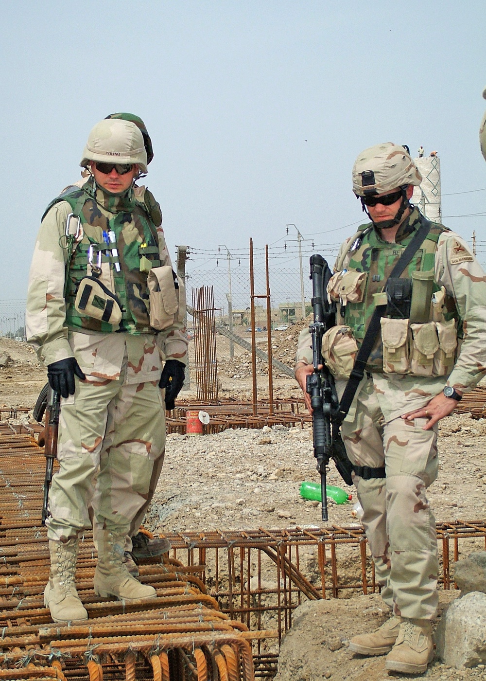 Young and Heinz examine concrete forms built by contractors