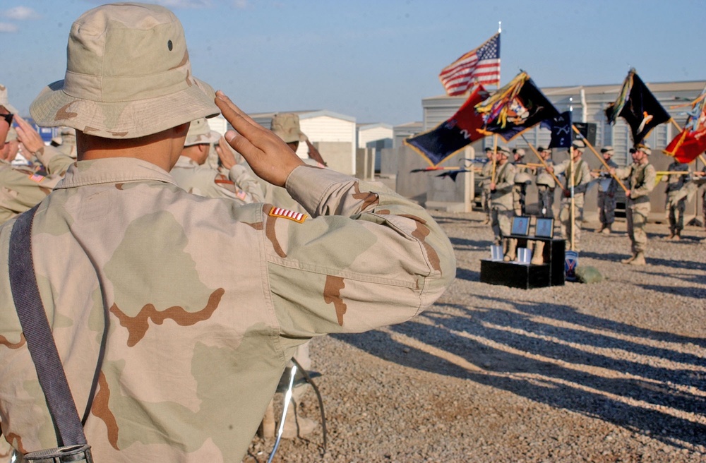 Soldiers pay their final respect for two soldiers