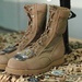 Empty boots are displayed to honor 1st Sgt. Millsap