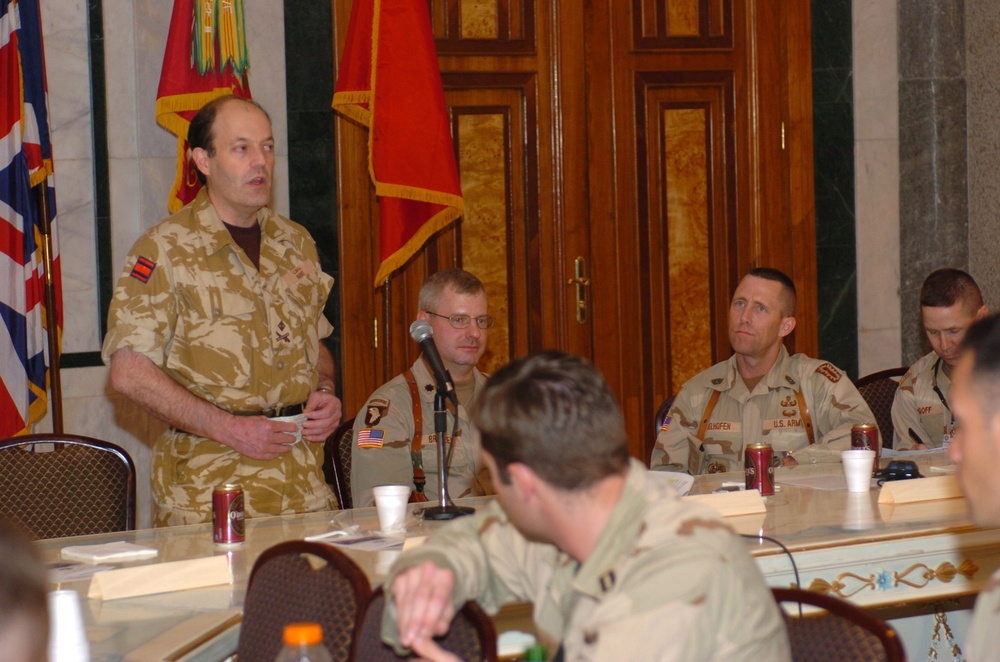 British Maj. Gen. Mark Mans was the guest speaker