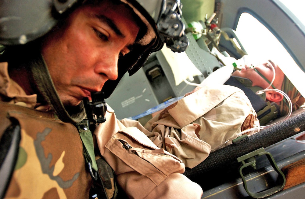 Air Ambulance medic at work