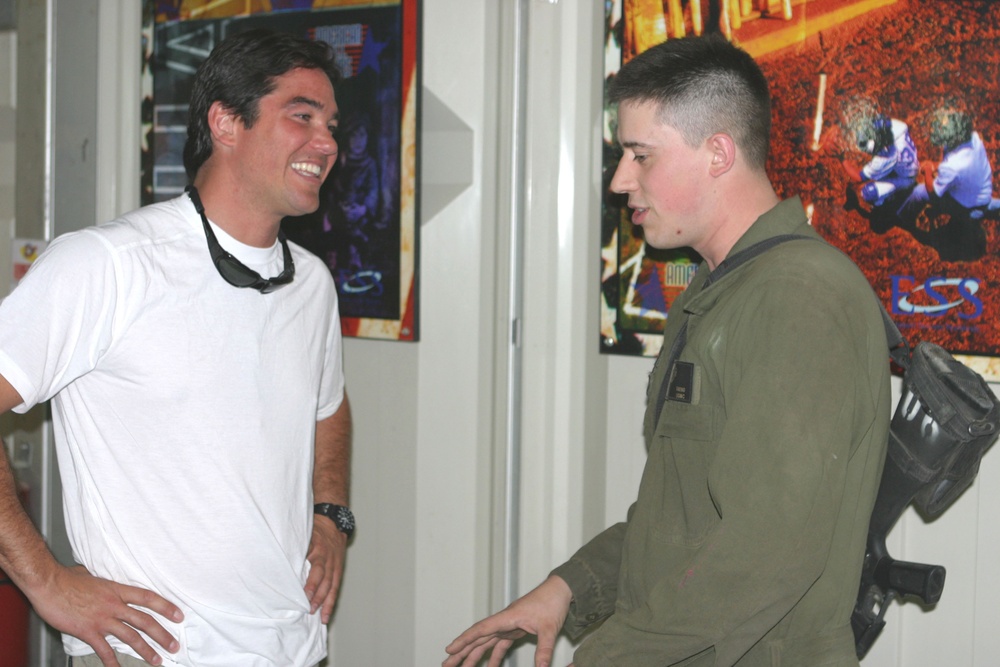 Dean Cain ran into an old friend of his here Lcpl. Michael