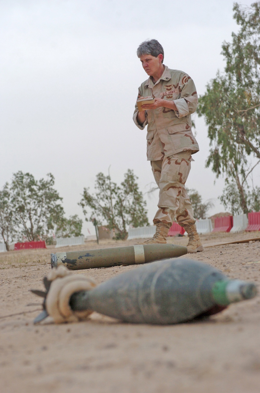 Staff Sgt. Laurie Tuohy identifies unexploded ordnance