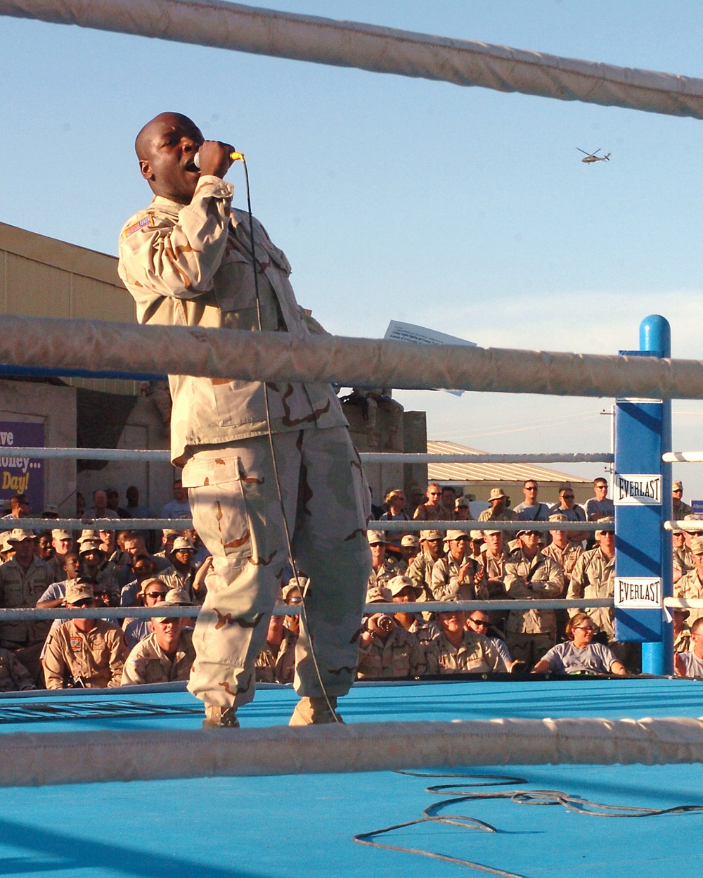 SSgt. Williams  introduce the first Camp Taji Fight Night
