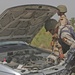 A Task Force 1-128 Soldier observes an Iraqi army soldier