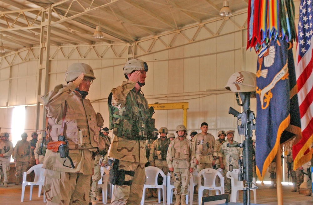 Maj. Gen. Taluto and Command Sgt. Maj. Fearnside