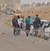 An Iraqi policeman checks the identification/registration