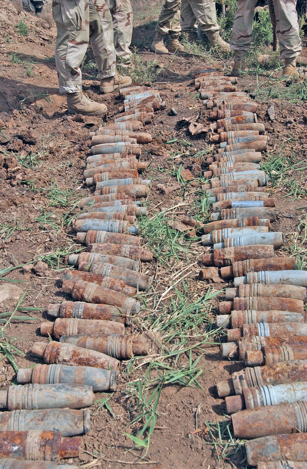 More than 400 rounds from a cache of unexploded ordnance