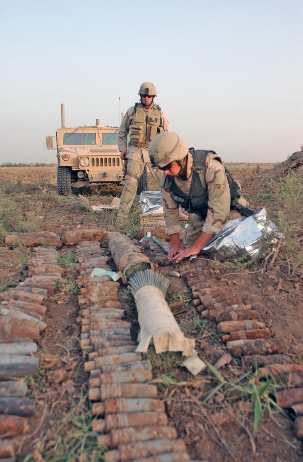 Senior Airman Maschka lays down C4 to destroy a cache