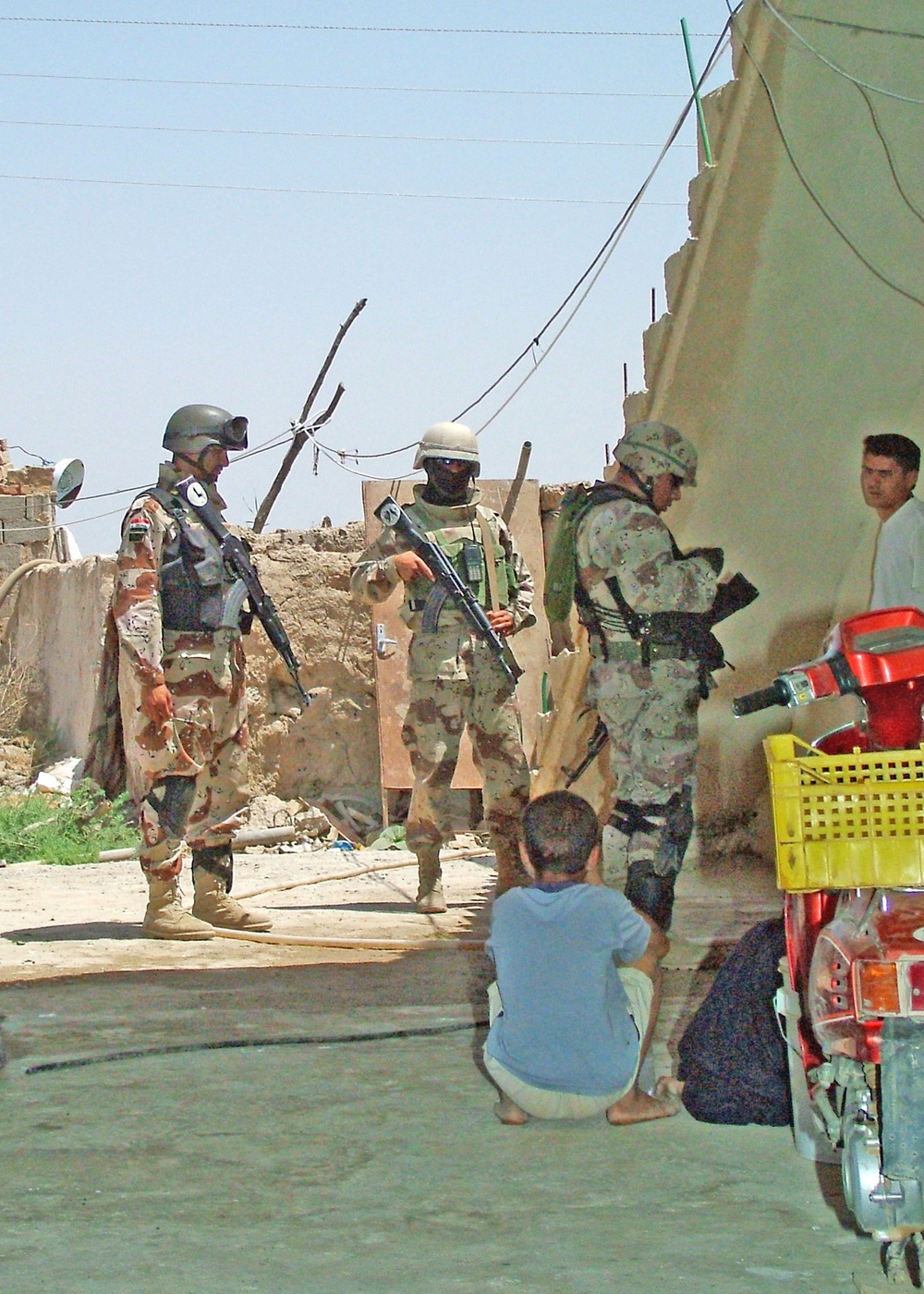 Soldiers questions residents about terrorist activity