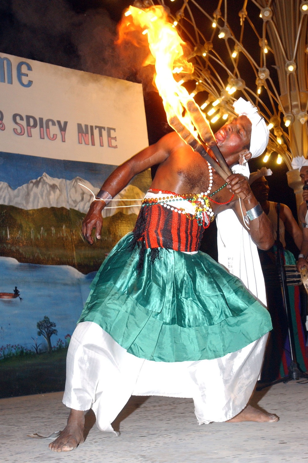 Athula Polgolle performs a Nepalese cultural dance