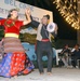 Krishna Ghale (right) and Dhansing Tamang dance