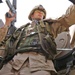 Pfc. Brendon Piper keeps his eye on the vehicles