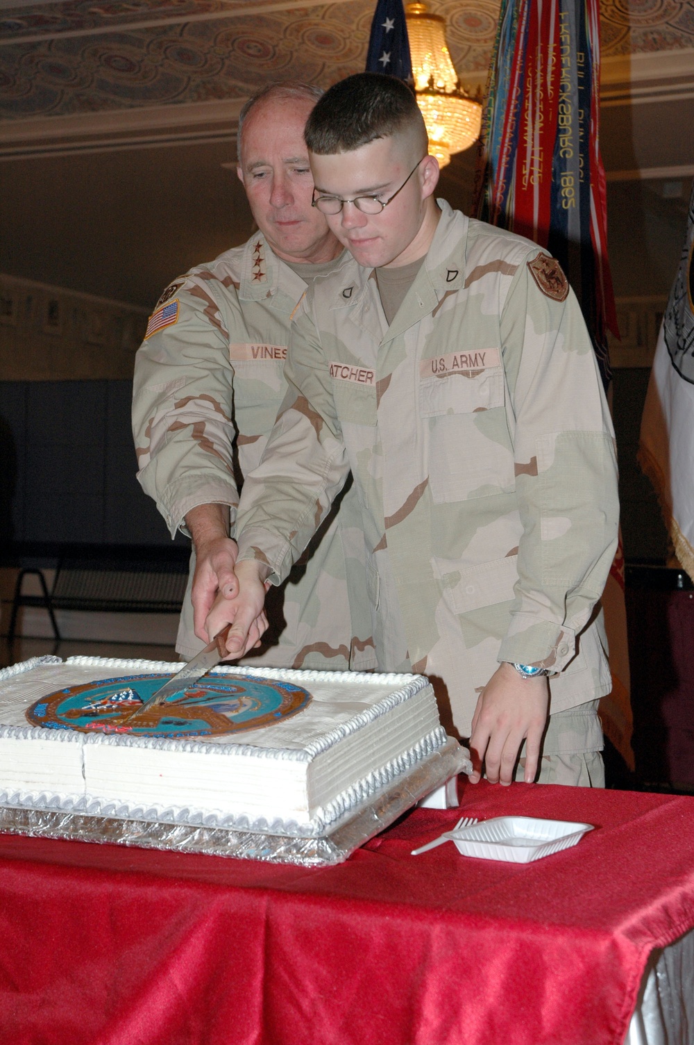 Lt. General John R. Vines and PFC David L. Bratcher