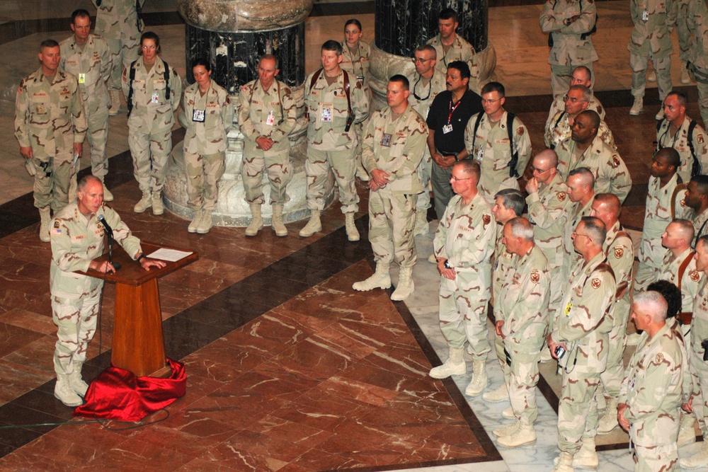 Lt. General John R. Vines, addresses Soldiers