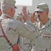 Lt. General Vines returns the salute of Spc. Ordunez