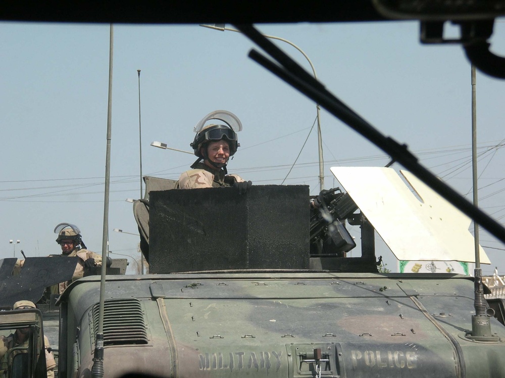 The 59th Military Police Co. prepares to travel in Mosul.