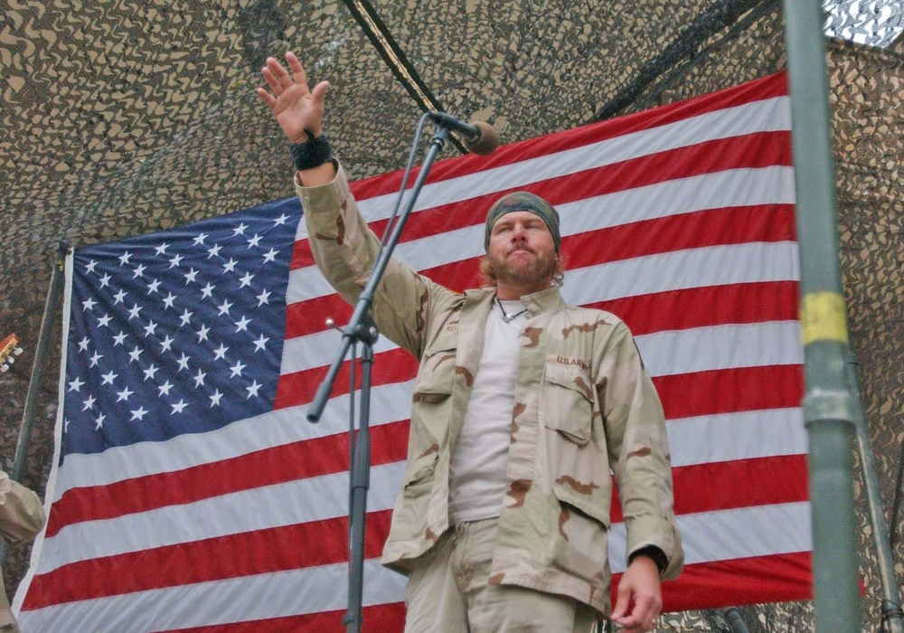 Toby Keith performs at FOB Courage.