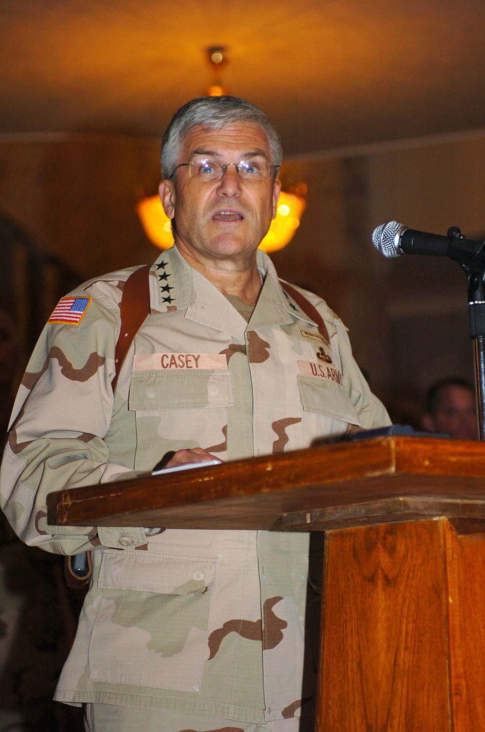 Gen. George Casey shares a few words