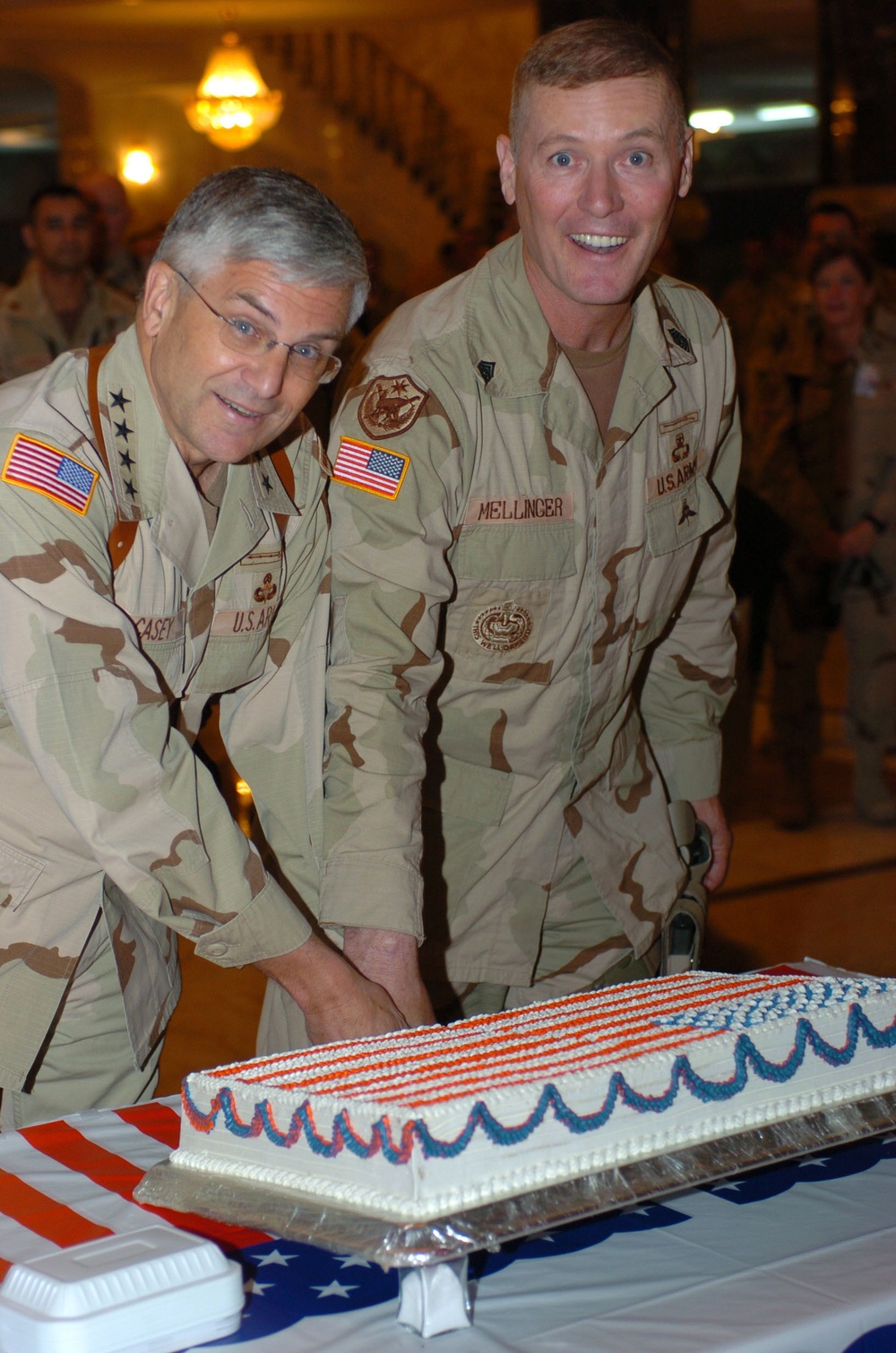 Gen. George Casey and Sgt. Maj. Jeffrey Mellinger