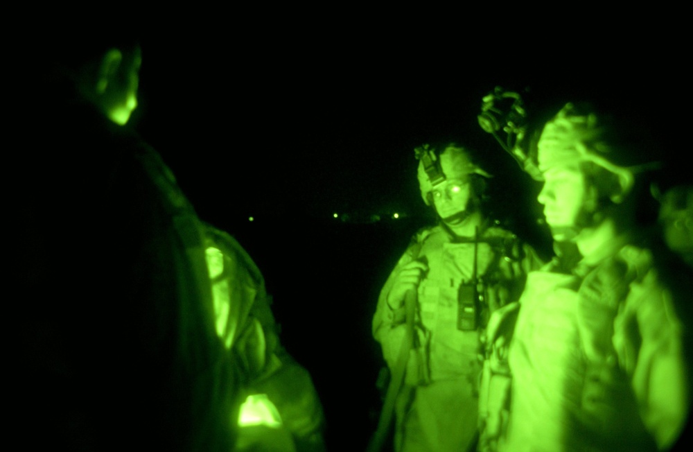 Soldiers conduct cordon and search for VBEID fabricators. Soldiers conduct cordon and search for VBEID fabricators.