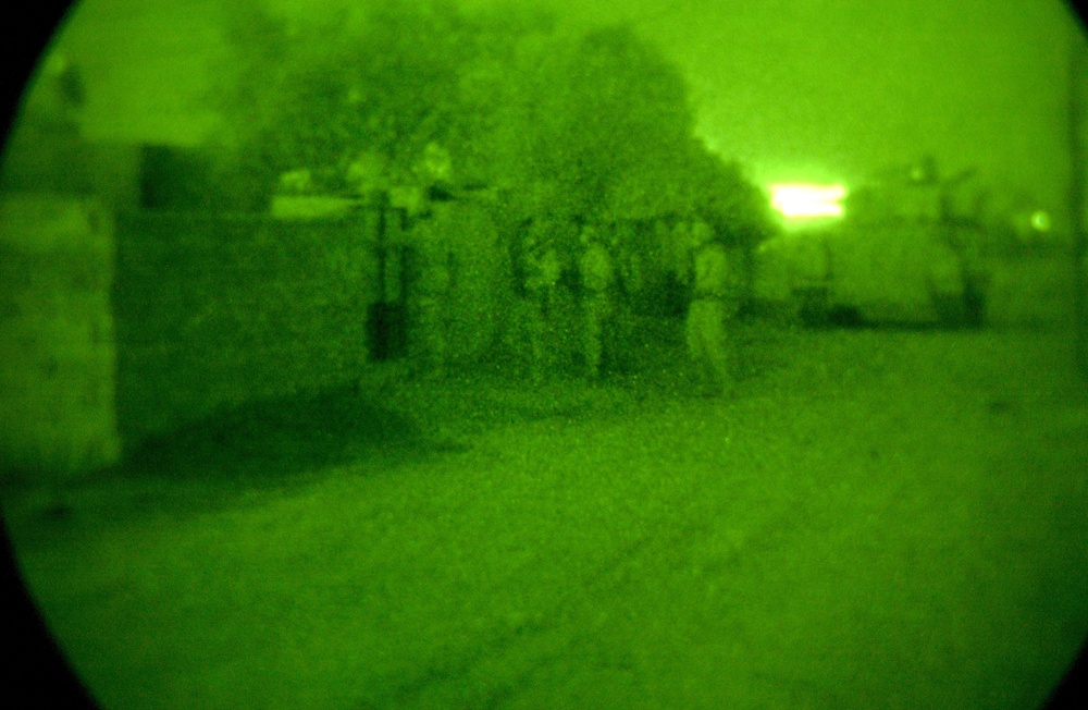 Soldiers conduct cordon and search for VBEID fabricators. Soldiers conduct cordon and search for VBEID fabricators.