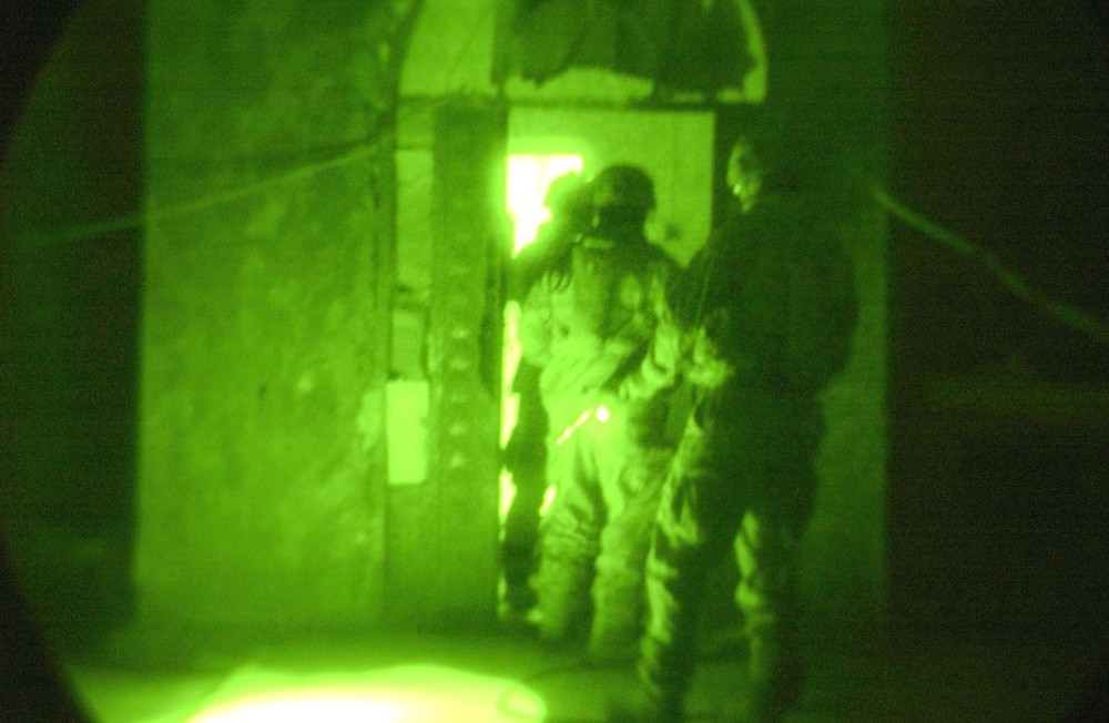 Soldiers conduct cordon and search for VBEID fabricators. Soldiers conduct cordon and search for VBEID fabricators.