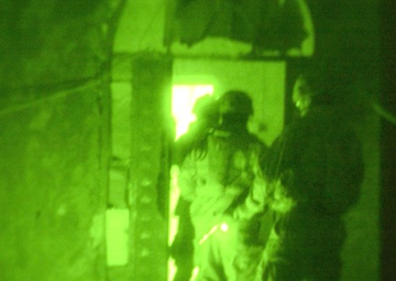 Soldiers conduct cordon and search for VBEID fabricators.