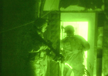 Soldiers conduct cordon and search for VBEID fabricators.
