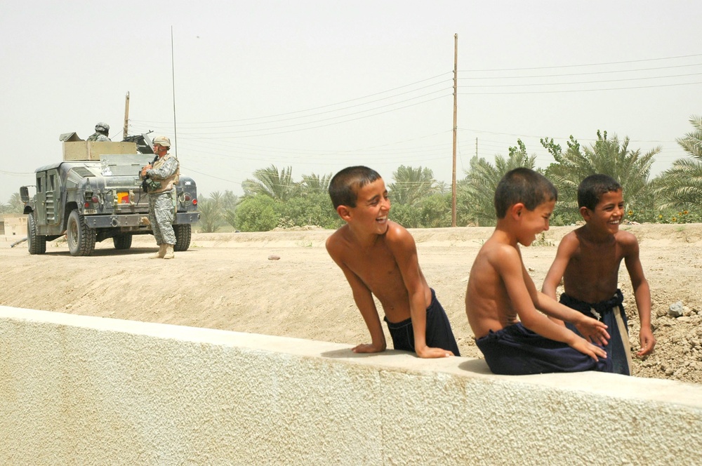 Children at water treatment plant