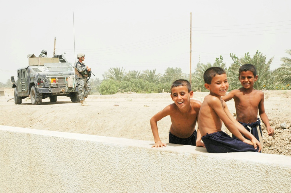 Children at water treatment plant
