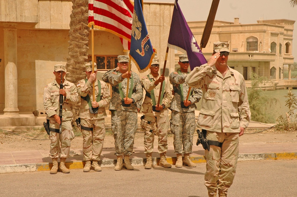 1st Sgt. Stepehen Coville renders a salute