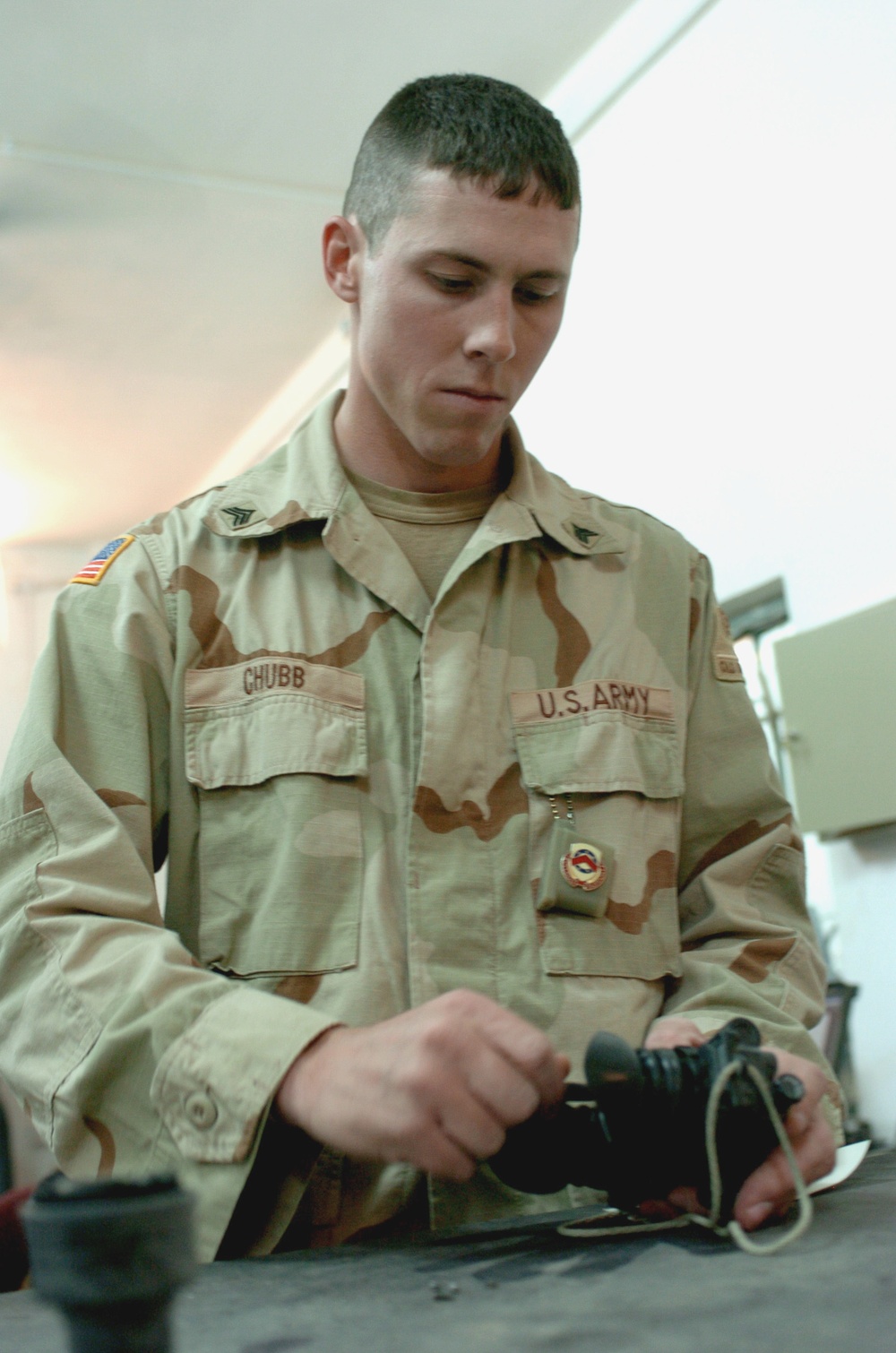 Sgt Nick Chubb inspecting