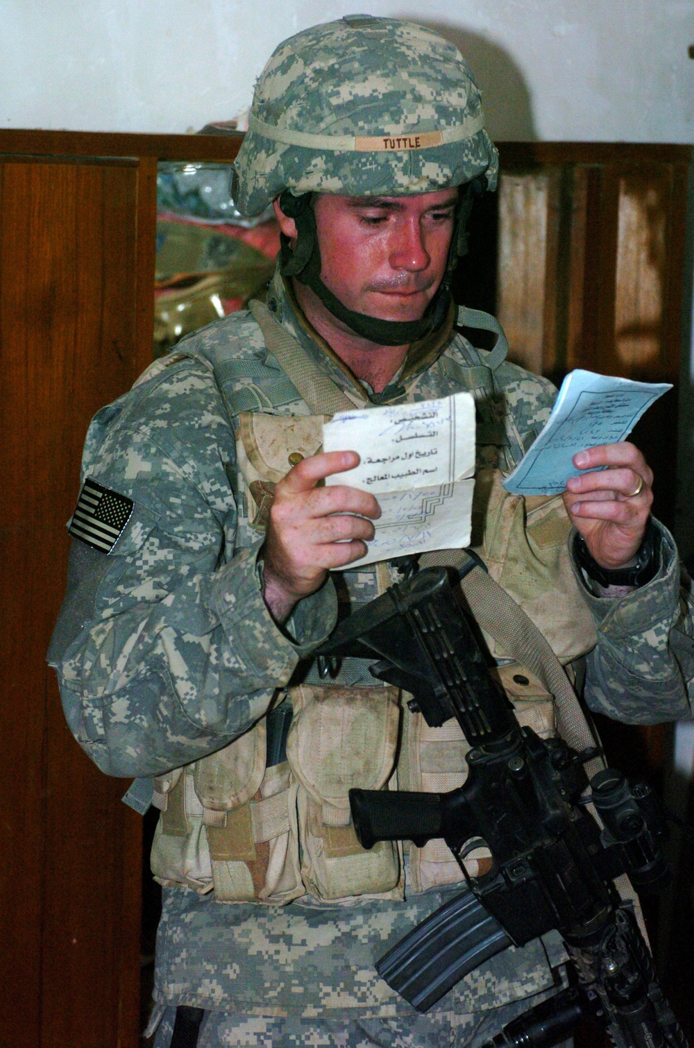 Capt Tuttle with Documents