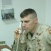 Maj. Sherb Sentell tries out a newly donated telephone